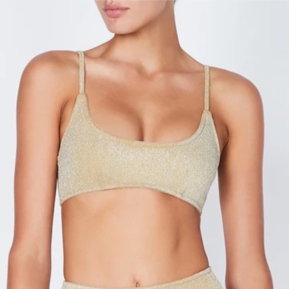 TRIANGL Kate Gold Swimsuit Top (Top Only)